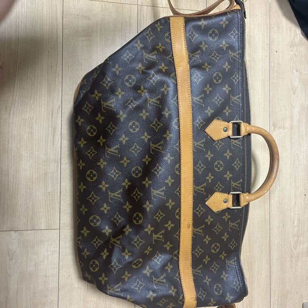 Louis Vuitton Monogram Boston Bag Travel Keepall Brown